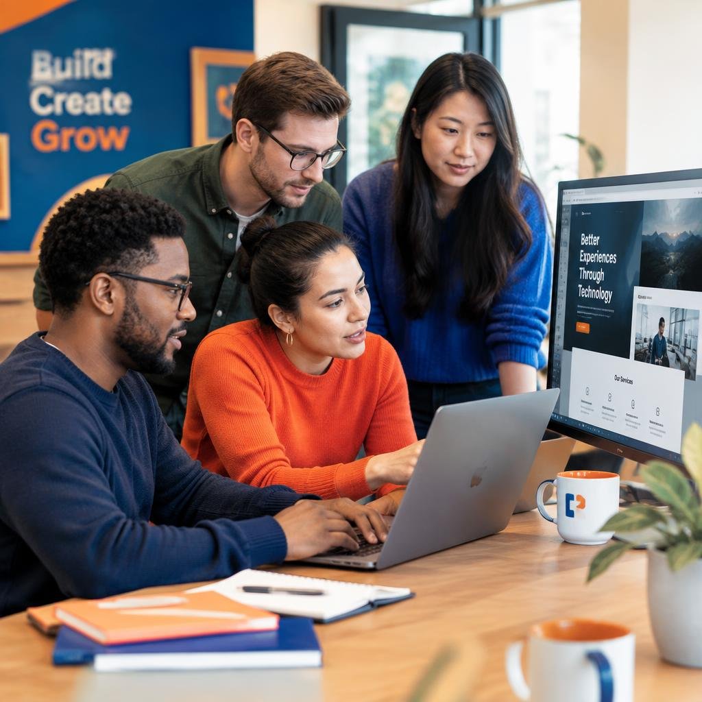 Technify Solution team collaborating in the office